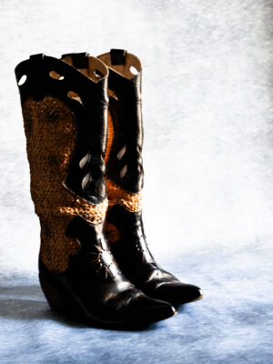 LEATHER BOOTS / Reworked leather
